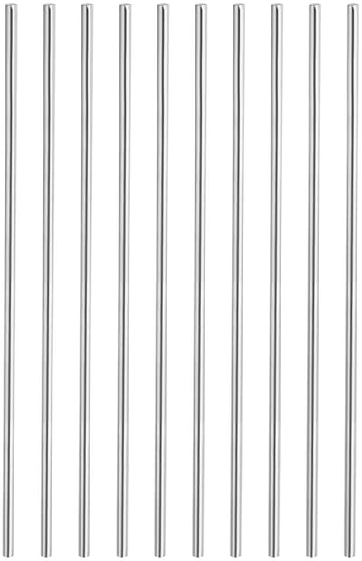 Dailygoods- Ronde Staaf 304 Roestvrij Staal - 4 mm x 200 mm - 20 Stuks - Voor Doe-Het-Zelf Handwerk - Voor Modelvliegtuig/Modelschip/Modelauto's - Stalen Staaf