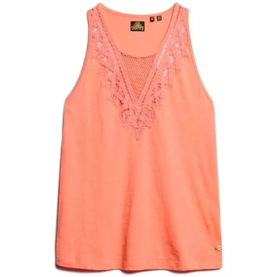 Superdry JERSEY LACE VEST Dames Top - Maat M