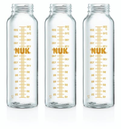 NUK - medic pro fles - moedermelk bewaarflesjes - babyfles - 230ML - Glas - 3 stuks