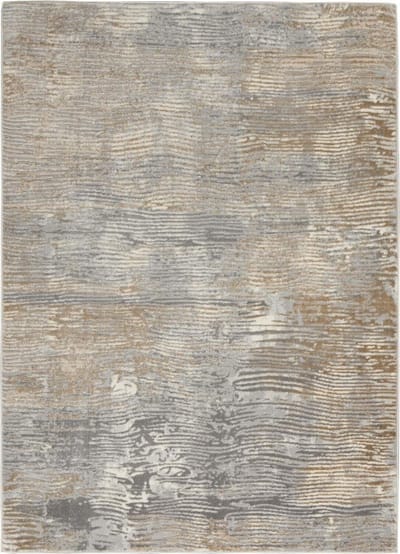 Nourison - Vloerkleed Solace Grey Beige - 69x221 cm - Laagpolig