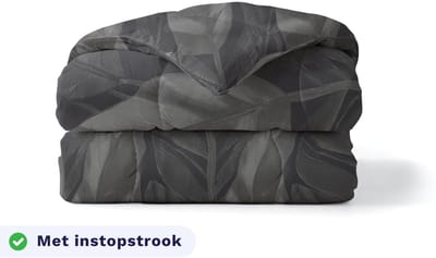 Zelesta Pure Design Black Swan 140x200 - Katoenen dekbed zonder overtrek - Met instopstrook - Wasbaar dekbed - Hoesloos dekbed - 2 in 1 Dekbed met vaste overtrek