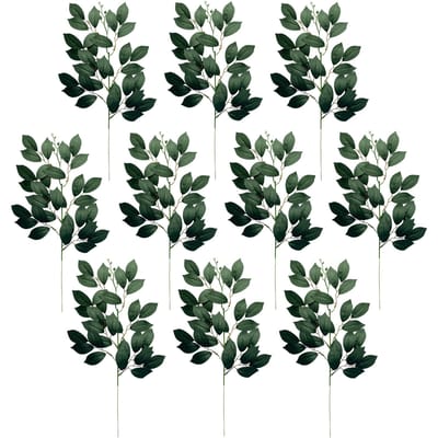 10 STUKS Simulatie Plant Bladeren Realistische Kunsttakken voor Bloemstuk Vaas Decoratie black