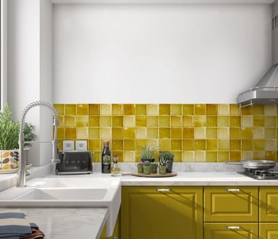Antieke Tegel Achterwand - Lemon Ginger