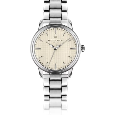 Zilveren horloge Philipp Blanc Zurich