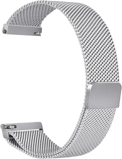 Premium Milanese Magnetische Bandje Zilver geschikt voor Garmin Venu 3s / Vivoactive 4s / Forerunner 265s & 255s – Verstelbaar, Ademend & Stijlvol