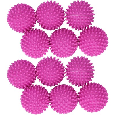 12 Stuks Wasbal Herbruikbare Wasgoed Reinigingsballen Tool Huishoudelijke Benodigdheden Rozerood pink