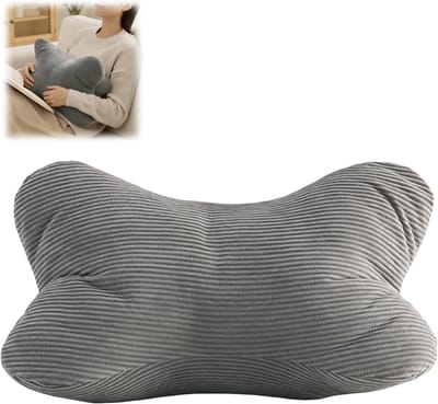 Nekkussen Leeskussen - Nekrol Lendensteun - Ontspannen Lezen - Flexibele Ondersteuning - 48x315x5 cm - Donkergrijs