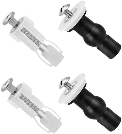 Universele WC-bril Bevestigingsset met Schroeven - 4 Stuks Toiletbril Pluggen voor Bovenbevestiging (14-18 mm)