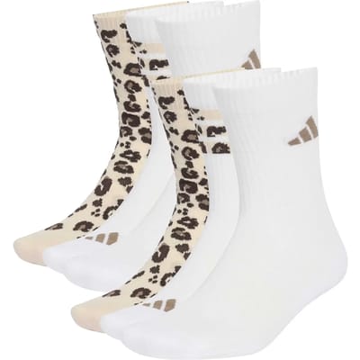 3 paar Adidas dames sokken met panterprint - Wit - Maat 37/39