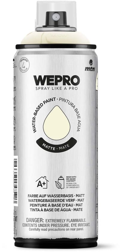 Spuitbus Wit Mozarella Mat MTN WEPRO WATER-BASED PAINT 400ML
