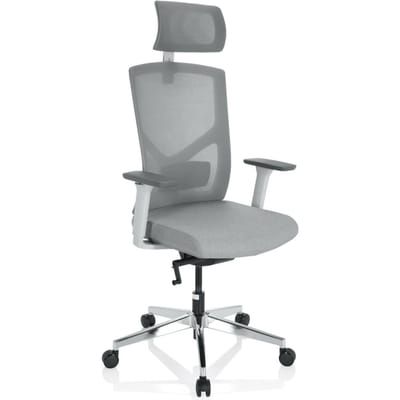 Bureaustoel BRETON PRO W Stof / Netstof grijs hjh OFFICE