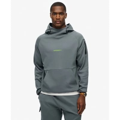 Superdry - Tech hoodie met logo en losse pasvorm - Heren - Hoodies