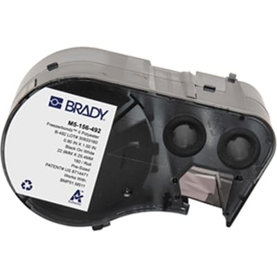 Brady M5-156-492 Freezerbondz polyester labels zwart op wit | 22,86 x 25,4 mm (origineel)