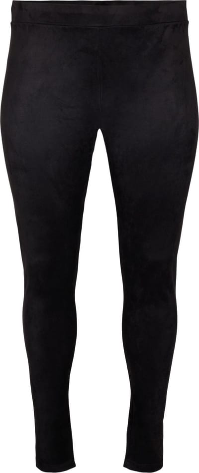 ZIZZI VJULE, FAKE SUEDE, LEGGINGS Dames Legging - Black - Maat S (42-44)