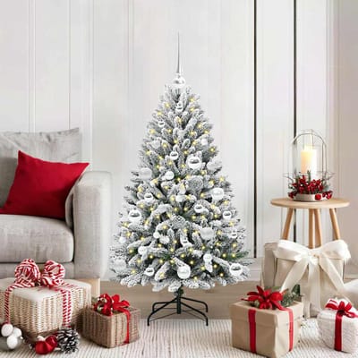 vidaXL - Kunstkerstboom - 120 - cm - 150 - LED's - Warmwit - PVC - en - Staal