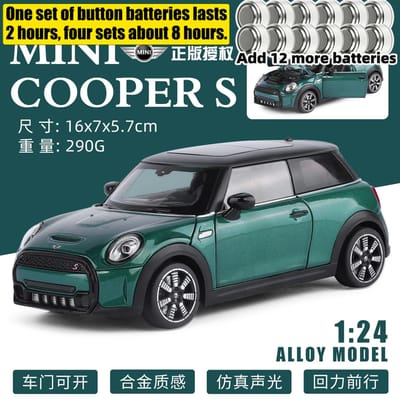 1:24 Bmw Mini Cooper S F56 Luxe Compacte Sport Hatchback Legering Metaal Diecast Modelauto Huisdecoratie Desktop Display Speelgoed