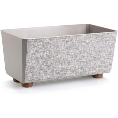 HowHomely Salvia Texelle - Bloempot - Taupe - Inclusief Pootjes