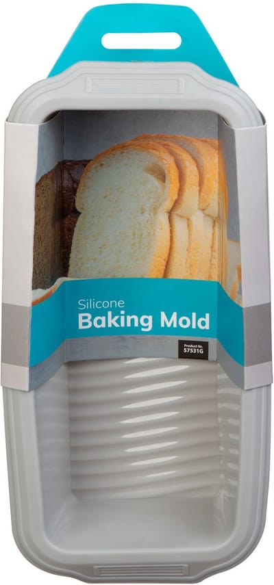 Siliconen Cake Bakvorm - Cakevorm - grijs - 27,5 x 12,5 x 6,2 cm 1 Stuks [57531G]