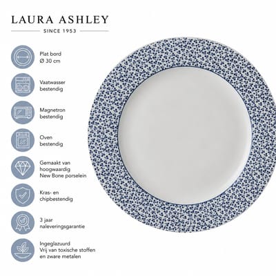 Laura Ashley Blueprint Collectables Borden - Plat Ø 30cm - Floris