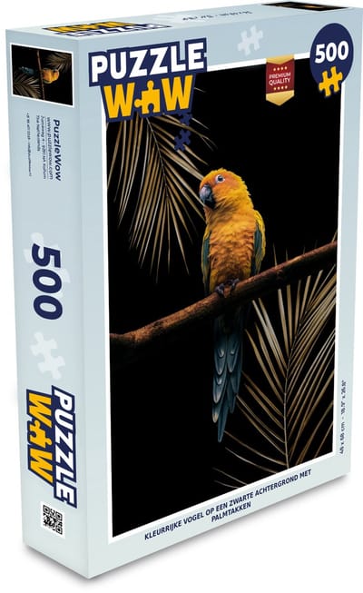 Puzzel Kleurrijk - Papegaai - Oranje - Legpuzzel - Puzzel 500 stukjes