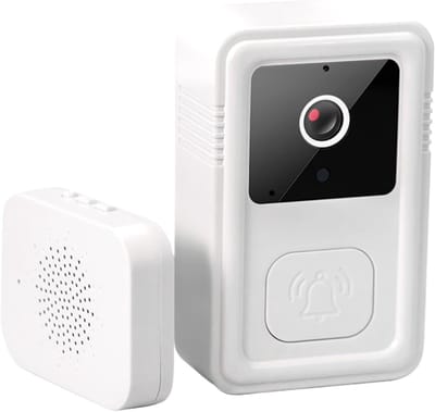 Videodeurbelcamera - Slimme wifi-deurbel - Huisbeveiliging - Weerbestendig ontwerp - 17.8 x 10 x 3.2 cm - Wit