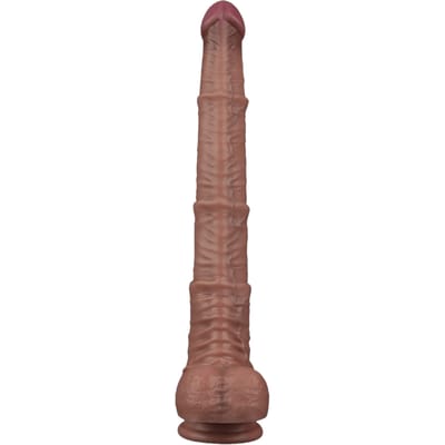 LoveToy - Nature Cock - 16" Dual Layered Bendable Cock XXL -Nude