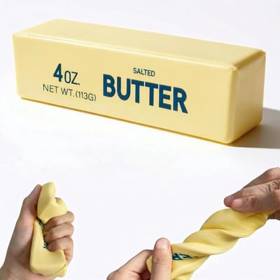 OLOEY Langzaam Rijzend "Boter"-Squishy Speelgoed-Stressverlichting & Fidget-speelgoed voor volwassenen | Zacht-knijpbaar en rekbaar-Bureaudecoratie tegen angst-ter bevordering van focus en rust (1-pack)