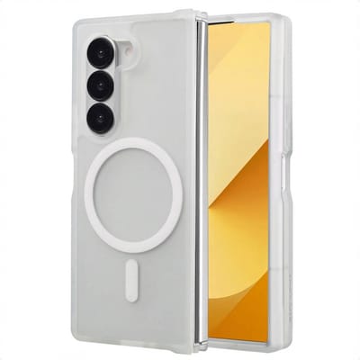 imoshion Hoesje - Geschikt voor Samsung Galaxy Z Fold 6 - Color Guard Backcover met Magnetische Ring - Wit