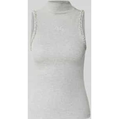 slim fit top van katoenmix