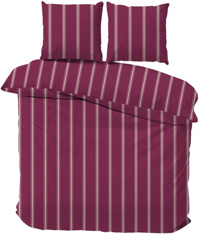 iSleep Dekbedovertrek Dian - Eenpersoons - 140x200/220 cm - Bordeaux