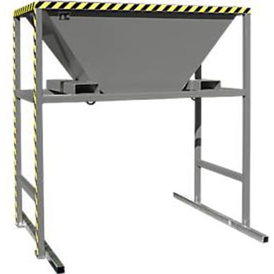 Bauer BTM vultrechter, plaatstaal, mobiel en stationair, inrijvakken, L 1700 x B 1980 x H 2050 mm, gelakt, muisgrijs RAL 7005