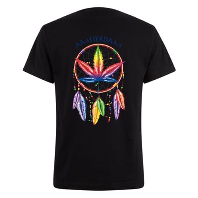 Zwart Neon Tshirt Dream Catcher Amsterdam S