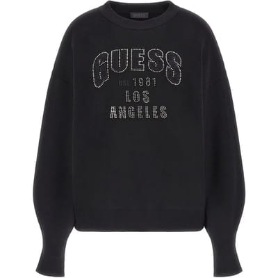 Ronde hals trui vrouw Guess Leighton logo