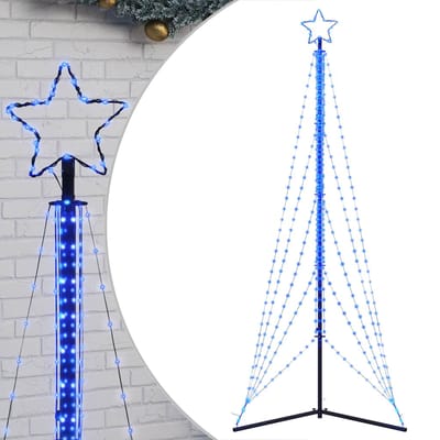 vidaXL LED-kerstboom 525 LEDs 302 cm blauw
