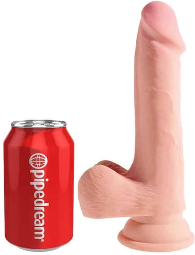 Pipedream - King Cock - Triple Density Dildo met Balzak - 19 cm