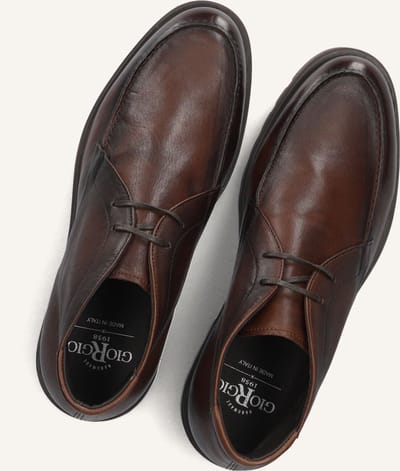 Giorgio - HE93911CAMP15 - Vrije tijd half-hoogHeren veterschoenHeren sneakers - Kleur: Bruin - Maat: 41