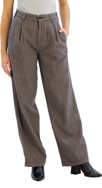 Dockers Original Pleated High Wide Broek Grijs 26 Vrouw