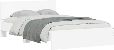 Wit Bedframe met Hoofdeinde 120x190 cm Inclusief Bedbodem