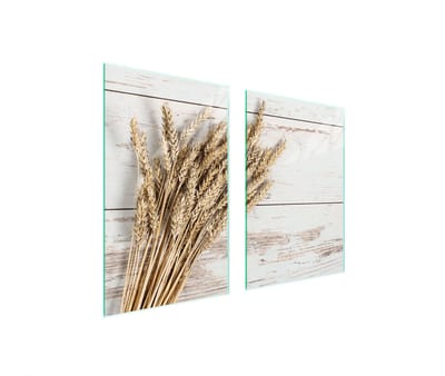 TMK ArtDeko - Serie Hout - Glazen Beschermplaat - 65x52 cm - Hartglas - Multifunctioneel Keukenelement