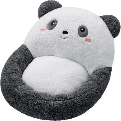Zachte en Comfortabele Cartoon Panda Kussen, Ondersteuning voor Taille, Ideaal voor Keuken, Kantoor en Slaapkamer Decoratie