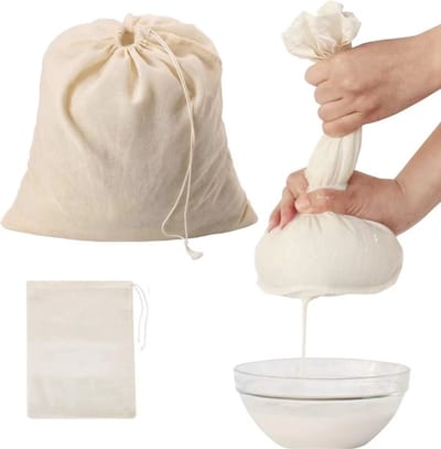 Scoby - Kaasdoek / Passeerdoek - Neteldoek voor Zeven en Filteren - Geschikt als Notenmelkzak en Passeerzeef - 20x30 cm