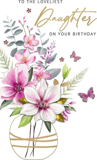 Wenskaart engels To the loveliest Daughter jgs714 Merk mourik