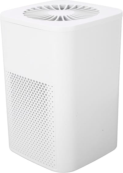 longziming -Ionische Luchtreiniger met HEPA-filter - Tegen Stof, Sigarettenrook, Pollen en Geuren - Fluisterstil - Compact Model voor Slaapkamer of Bureau - Wit