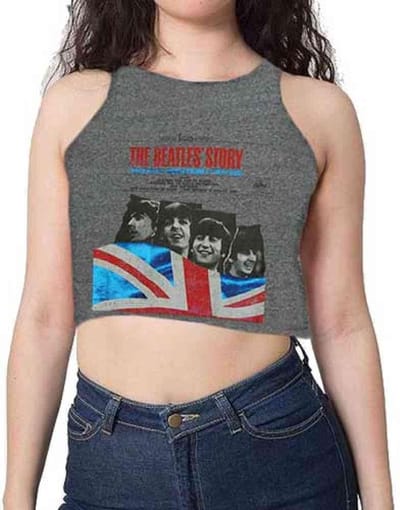 The Beatles - The Beatles Story Crop top - XL - Grijs