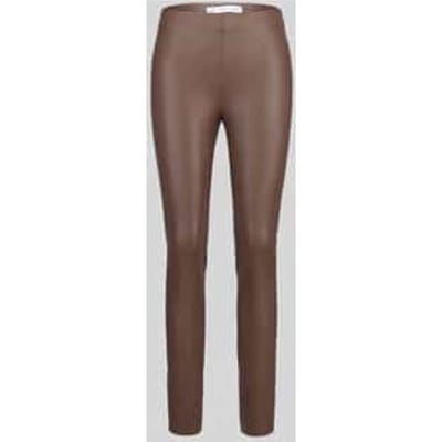 Slim fit kunstleren broek van viscosemix model 'RESA'