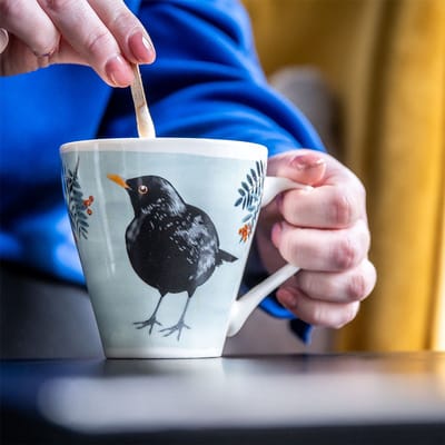 CJ Wildlife - Merel mok - Getekend door Myrte - 310ml - Keramiek - Vaatwasser bestendig