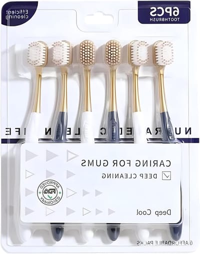 6 Stuks Handmatige Tandenborstels Set, Zachte Borstels voor Dagelijks Gebruik, Reisvriendelijke Tandenborstels in Verschillende Kleuren