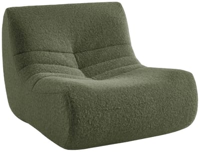 sweeek - Alpaca-effect stof fauteuil 1 zitplaats l 91 x b 105 x h 72cm - sokol