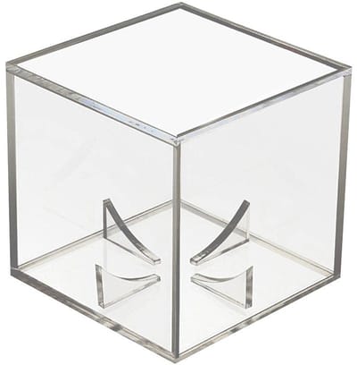 Dailygoods- Honkbaldoos Transparant - Vitrine Doos - Acryl - Souveniropslag - Professionele Presentatie - 8x8x8cm
