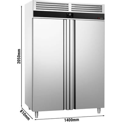 GGM Gastro Tiefkühlschrank Edelstahl PREMIUM - GN 2/1 - 1400 Liter - mit 2 Türen